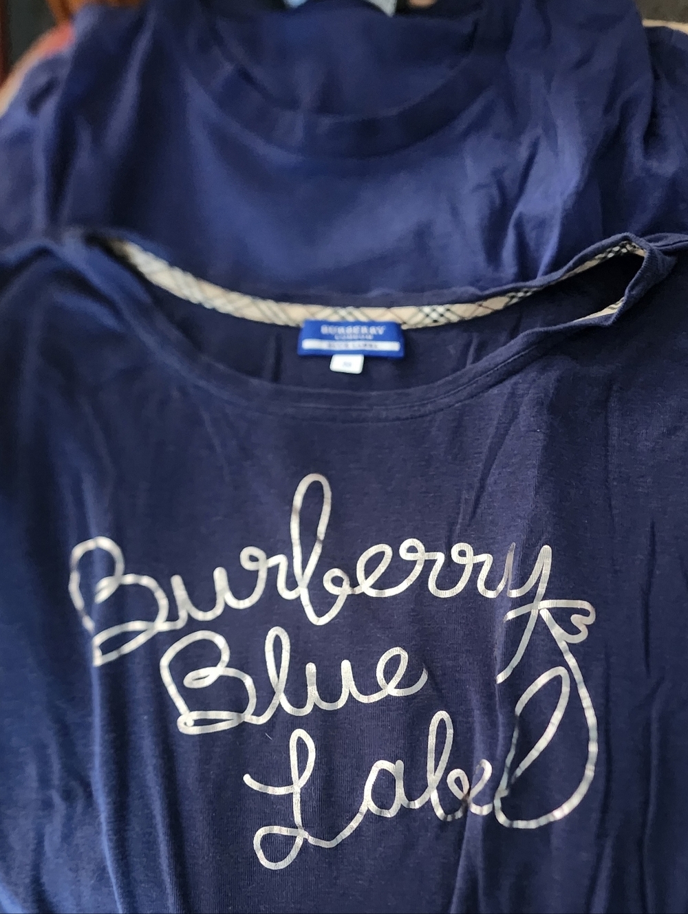 Bundle Burberry Blue Label  Tee + Moschino Blue Tshirt